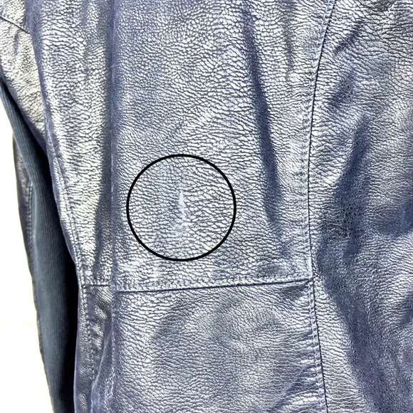 🚫SOLD!|•[BLANKNYC]•| Draped Full Zip Faux Leather Snakeskin Cardigan + Cotton - Picture 12 of 16